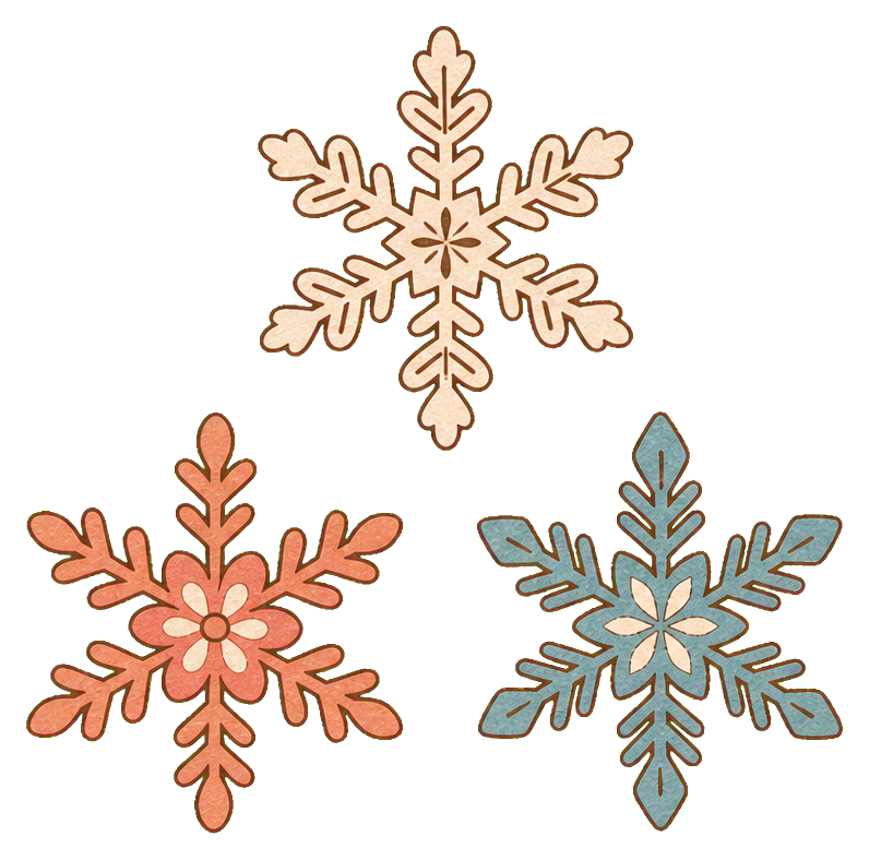 Preview for Snowflake Trio Sticker