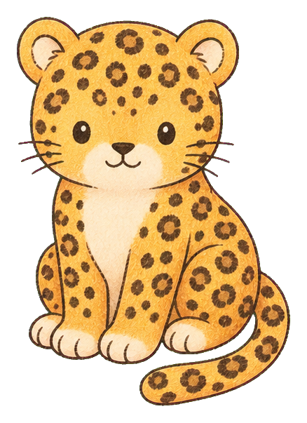 Preview for Cute Leopard Sticker Graphic