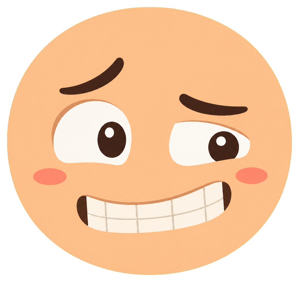 Preview for Awkward Smile Reaction Sticker