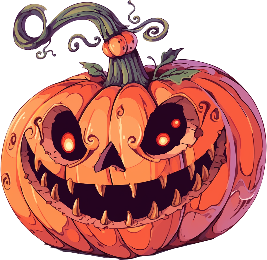Preview for Halloween-jack-o-lantern-illustration-pumpkins-sticker-5ddf2