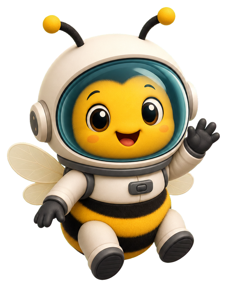 Preview for Bee Astronaut Sticker For Creative Designs