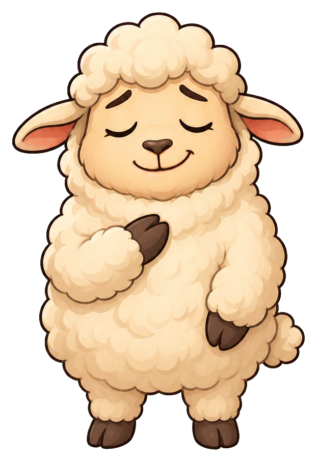 Preview for Reassured Fluffy Sheep Sticker