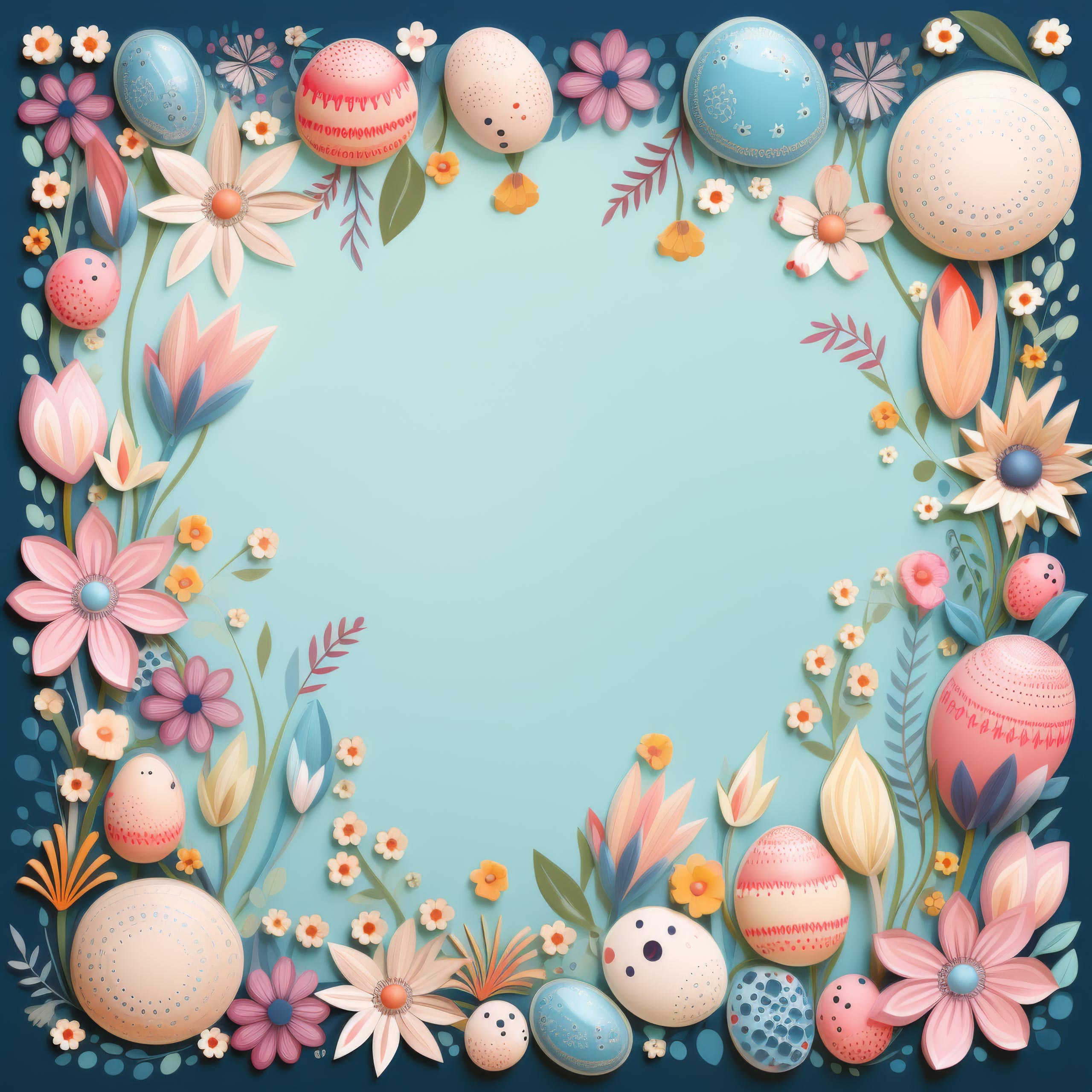 Preview for Easter-floral-frame-template-background-8ffa2