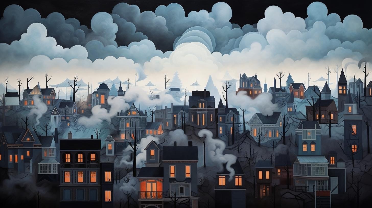 Preview for Foggy Cityscape Night Background