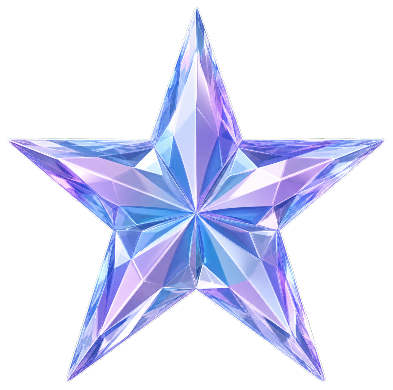 Preview for Faceted Crystal Star Sticker