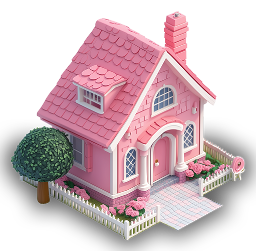 Preview for Pink-house-illustration-building-sticker-384eb