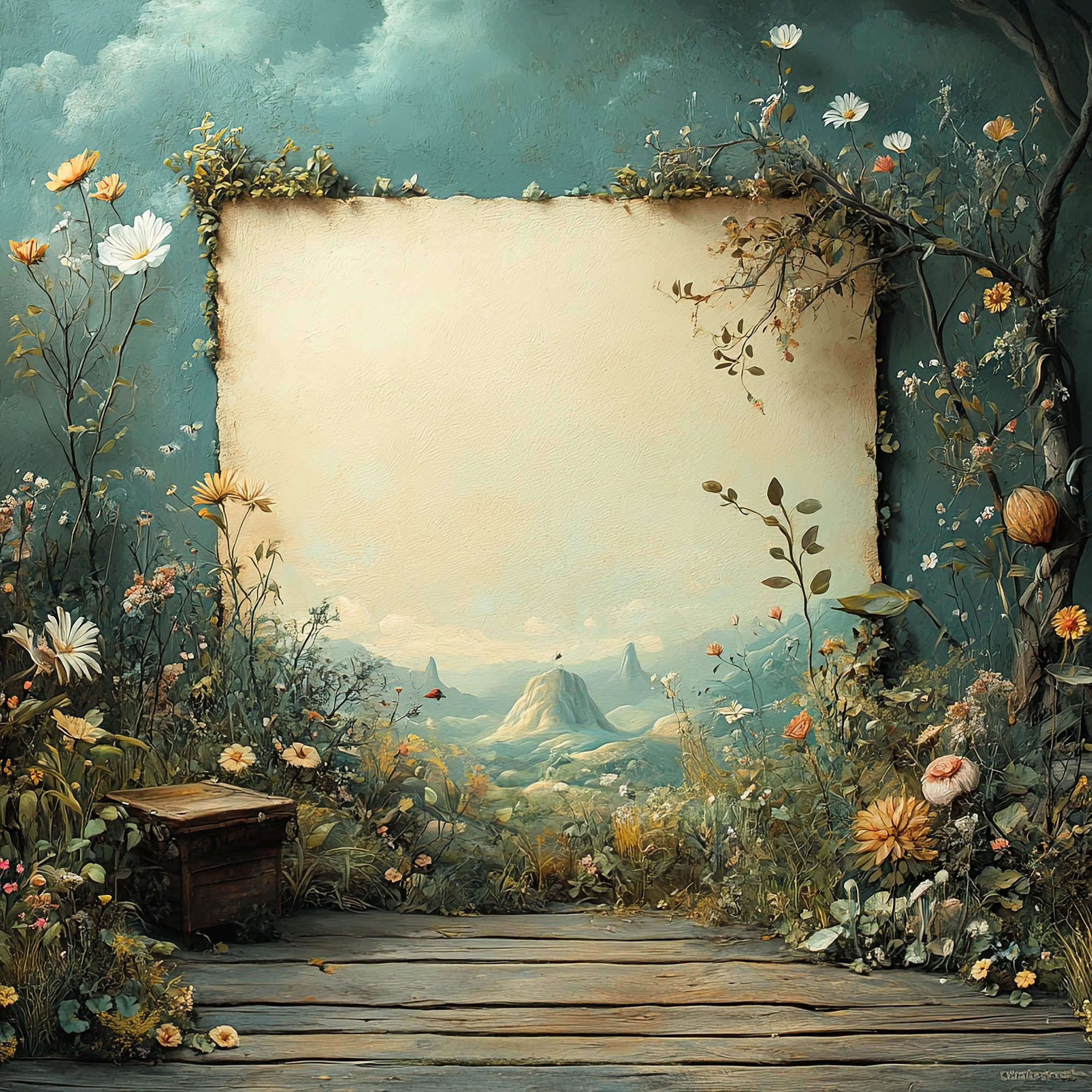 Preview for Serene-landscape-frame-nature-backdrop-background-66e09