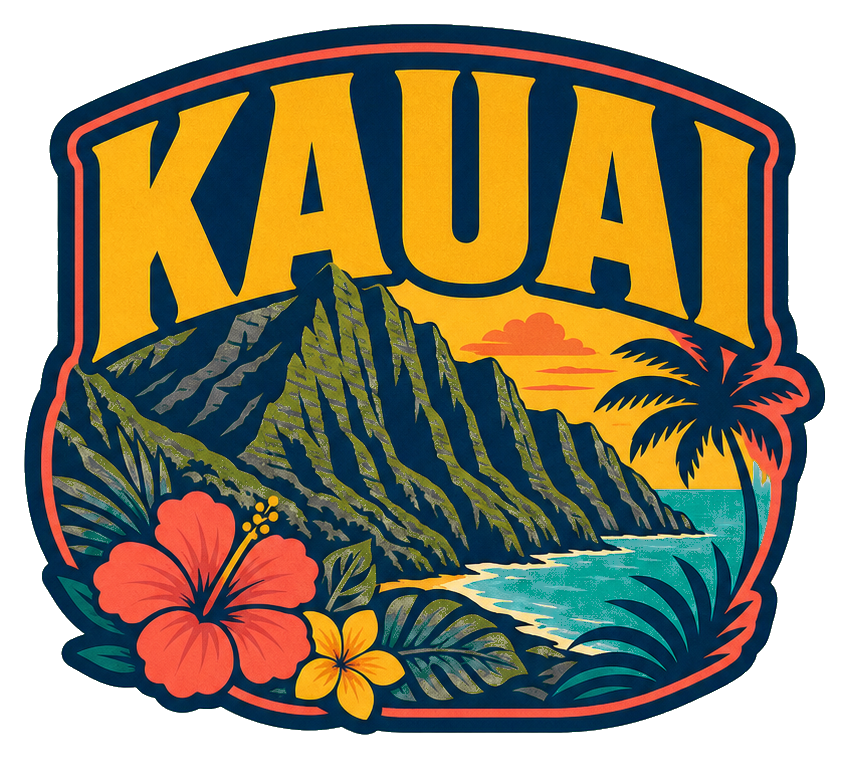 Preview for Kauai Na Pali Cliffs Retro Sticker
