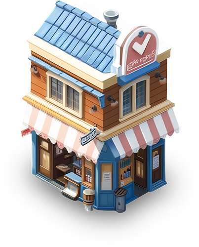 Preview for 3d-isometric-coffee-shop-illustration-building-sticker-81701