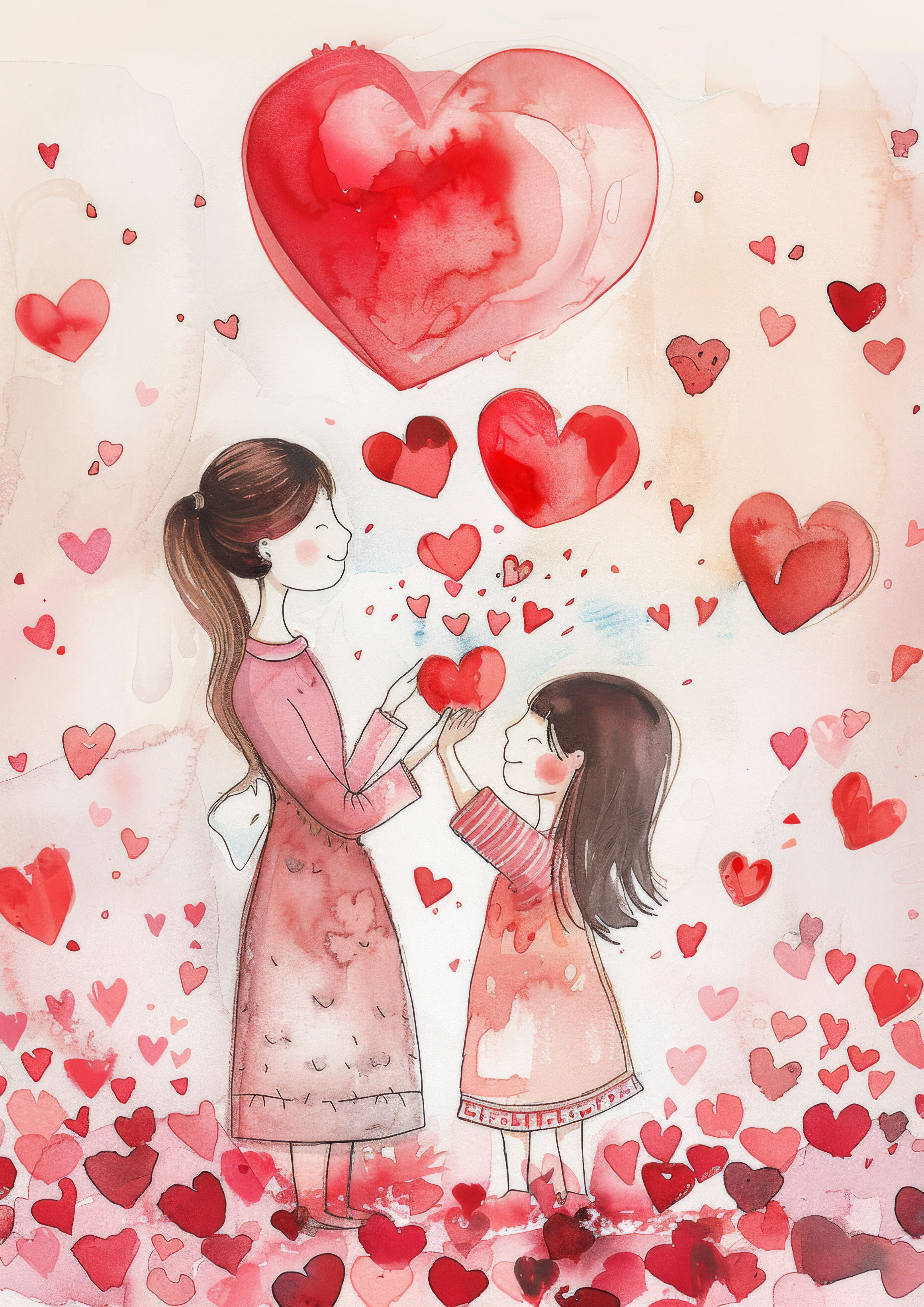 Preview for Mother-daughter-love-illustration-mothers-day-background-d27b1