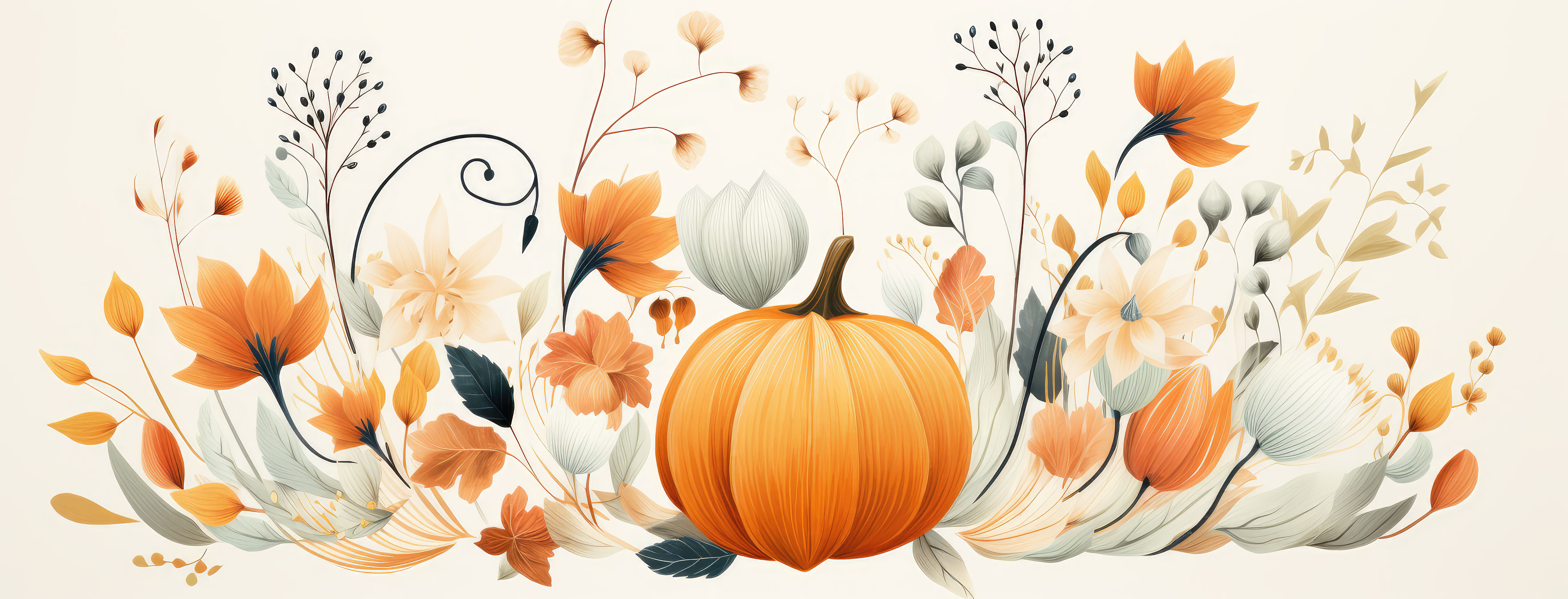 Preview for Autumn-floral-arrangement-halloween-cover-background-f0823