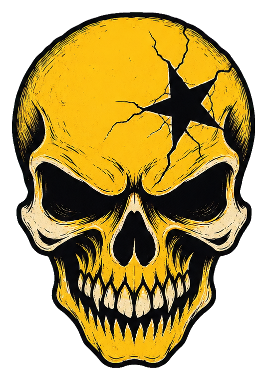 Preview for Cracked Star Skull Sticker