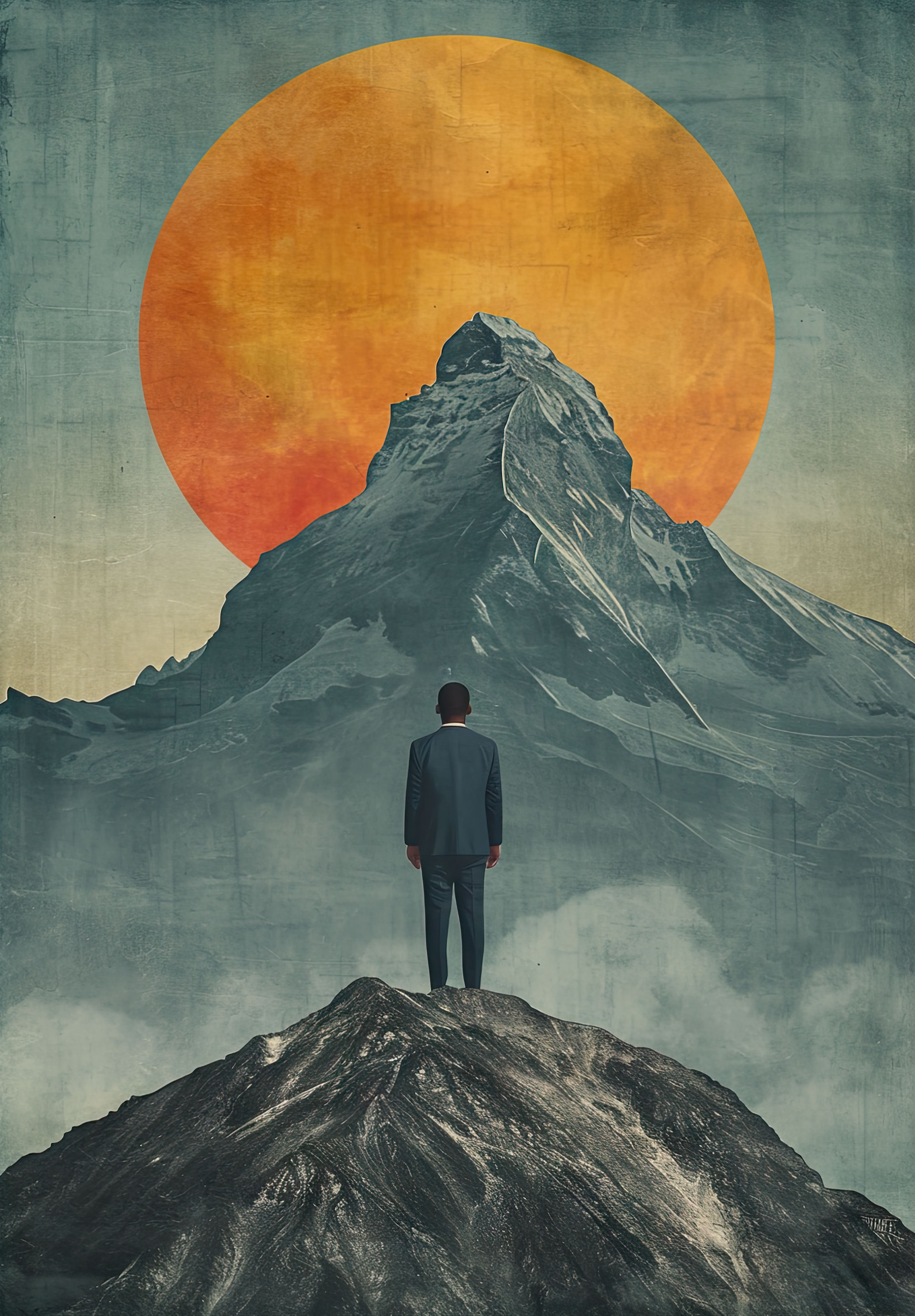 Preview for Man-on-mountain-peak-at-sunset-mlk-background-85631