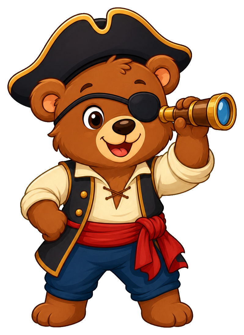 Preview for Pirate Bear Sticker Graphic