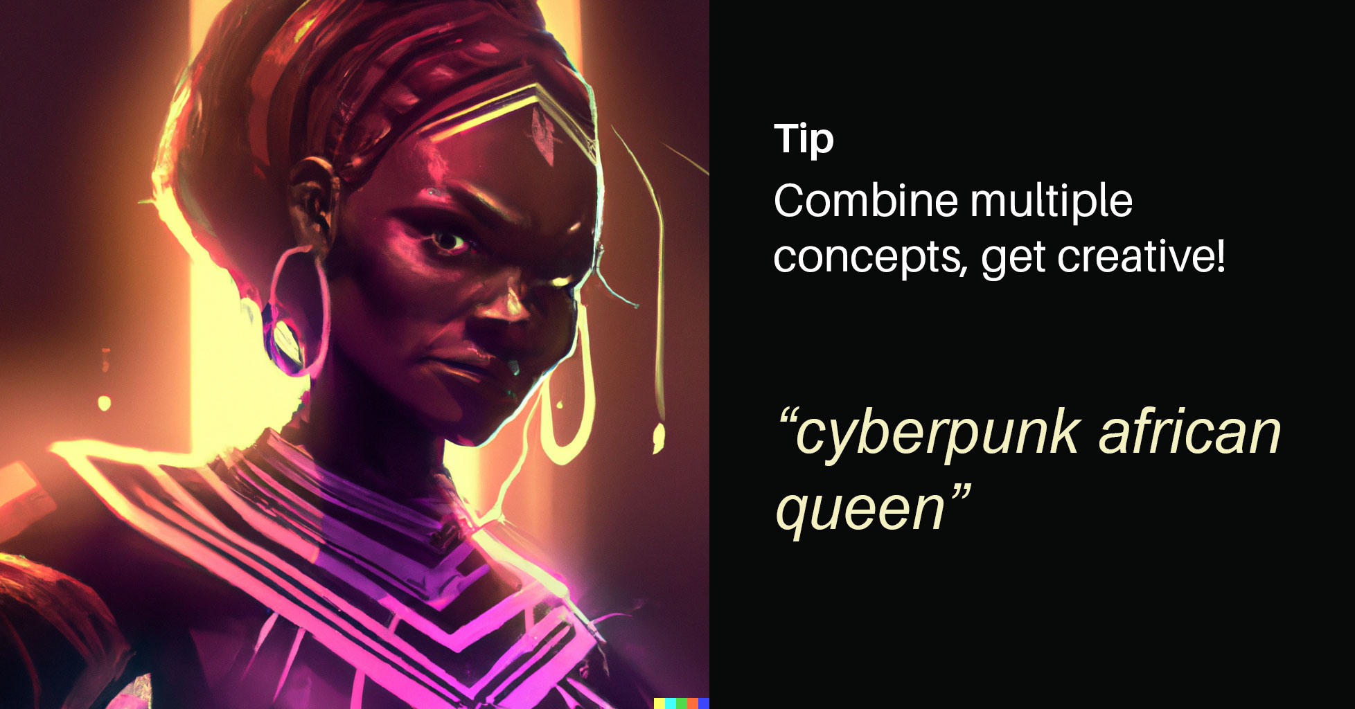 Preview for Cyberpunk-african-queen-art-aiexample-background-44a18