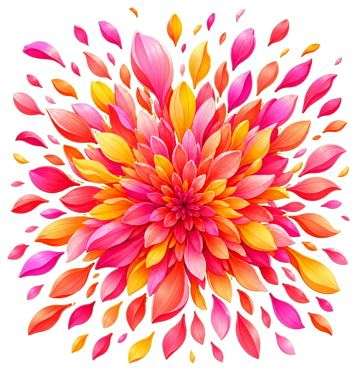 Preview for Pink Flower Burst Sticker Graphic
