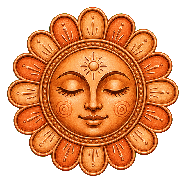 Preview for Scalloped Copper Sun Sticker