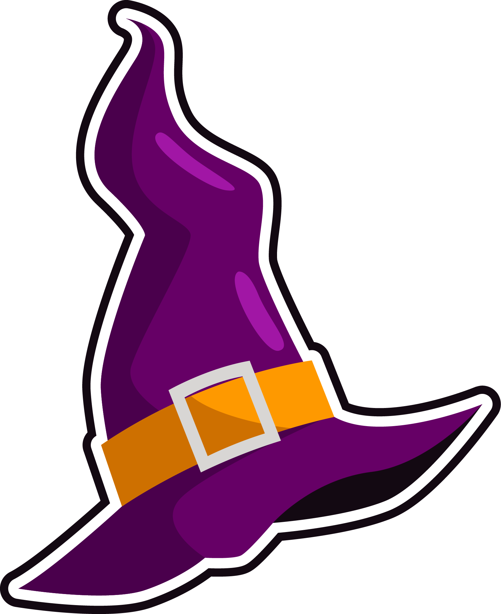 Preview for Purple-witch-hat-illustration-witches-sticker-ee453
