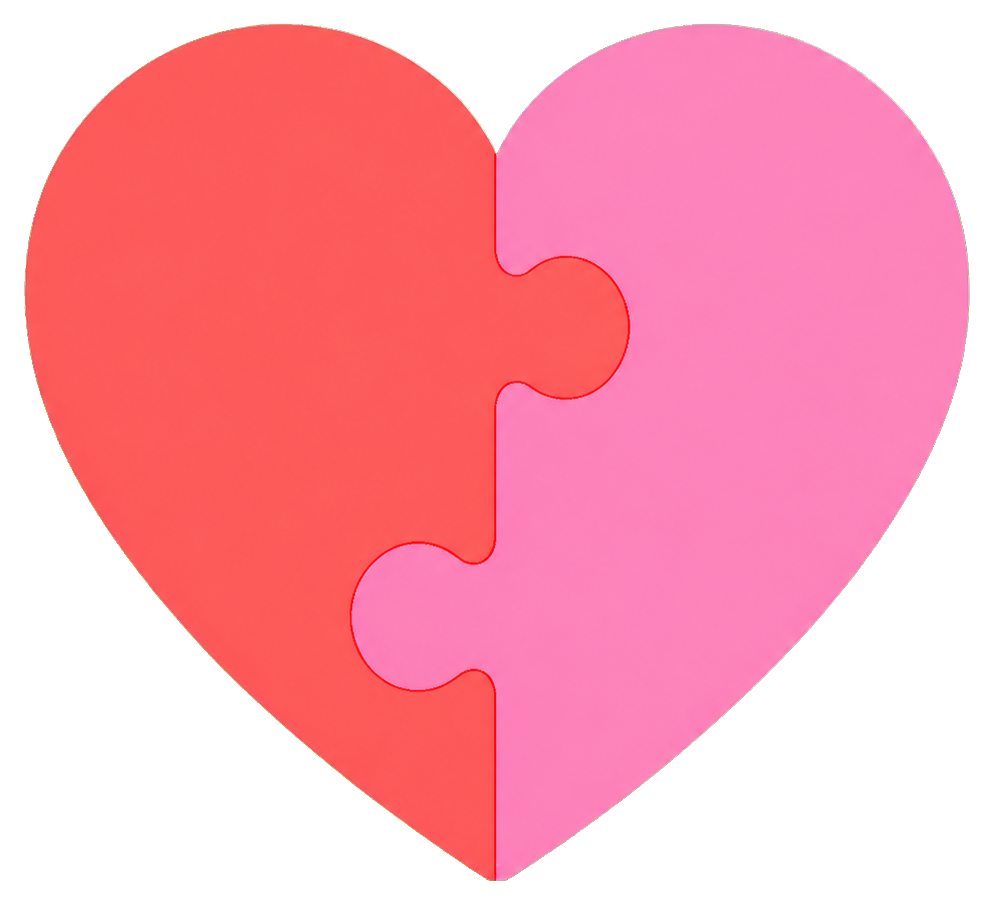 Preview for Heart Puzzle Pieces Sticker