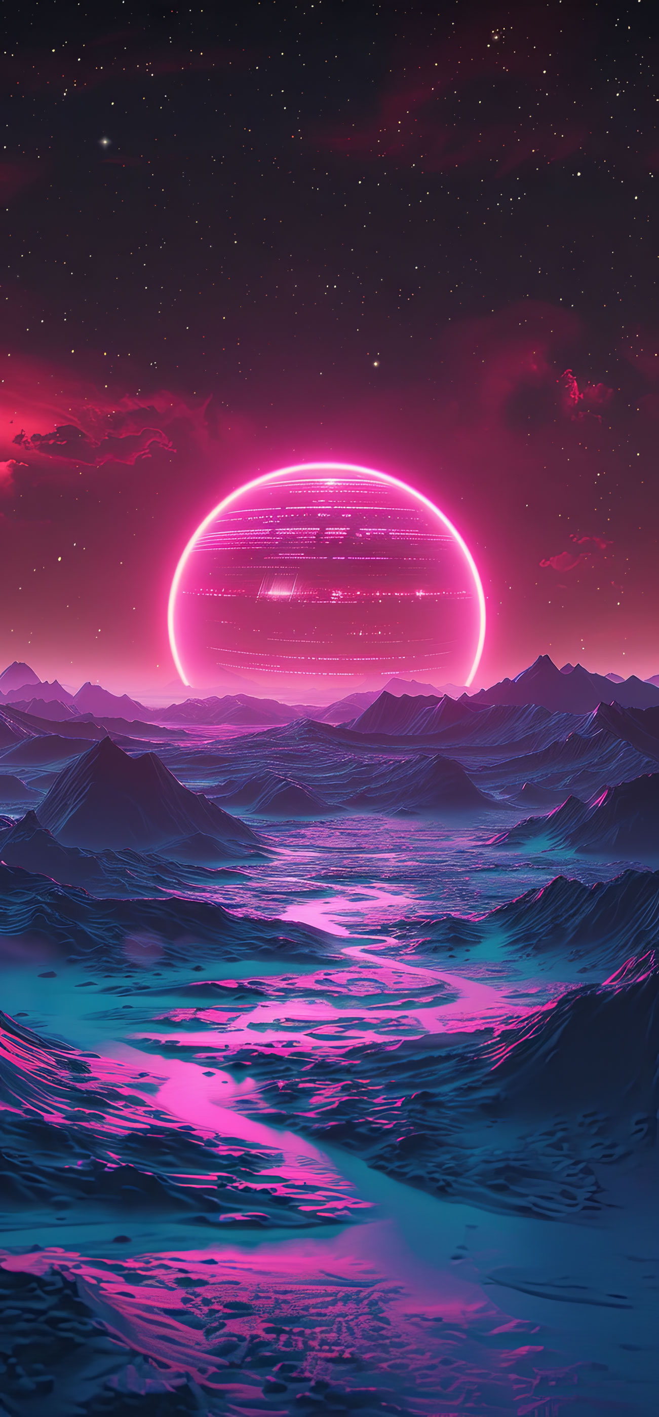 Preview for Neon-landscape-wallpaper-astrophotography-phone-background-0e285