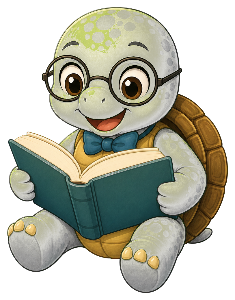 Preview for Book Turtle Sticker For Creative Designs