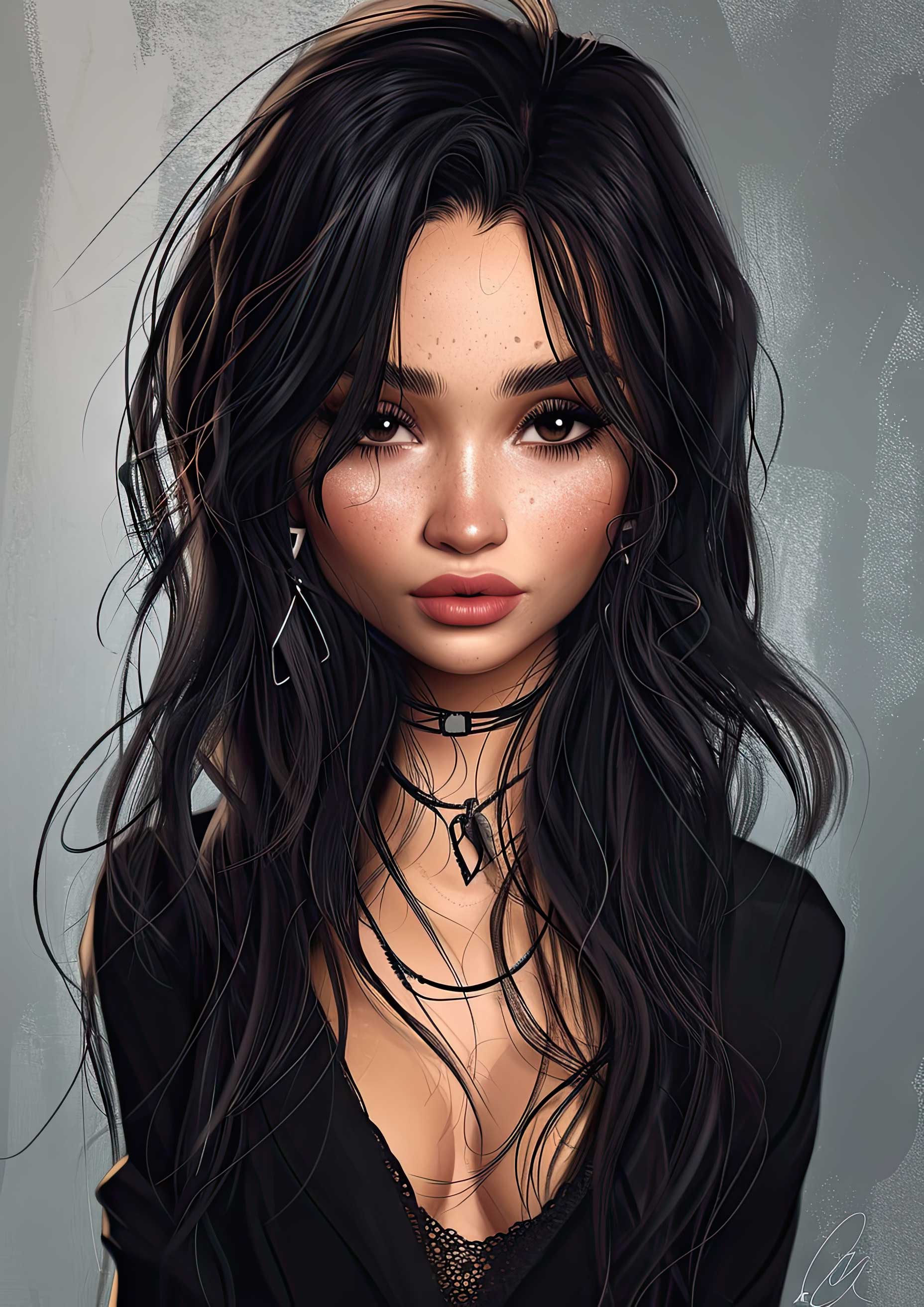 Preview for Digital-art-portrait-woman-celebrities-background-890d2