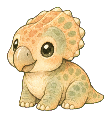 Preview for Protoceratops Kawaii Sticker Graphic