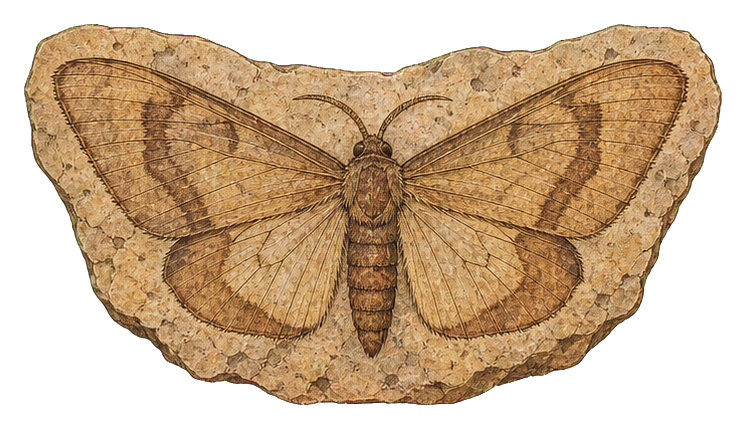 Preview for Vintage Moth Fossil Sticker