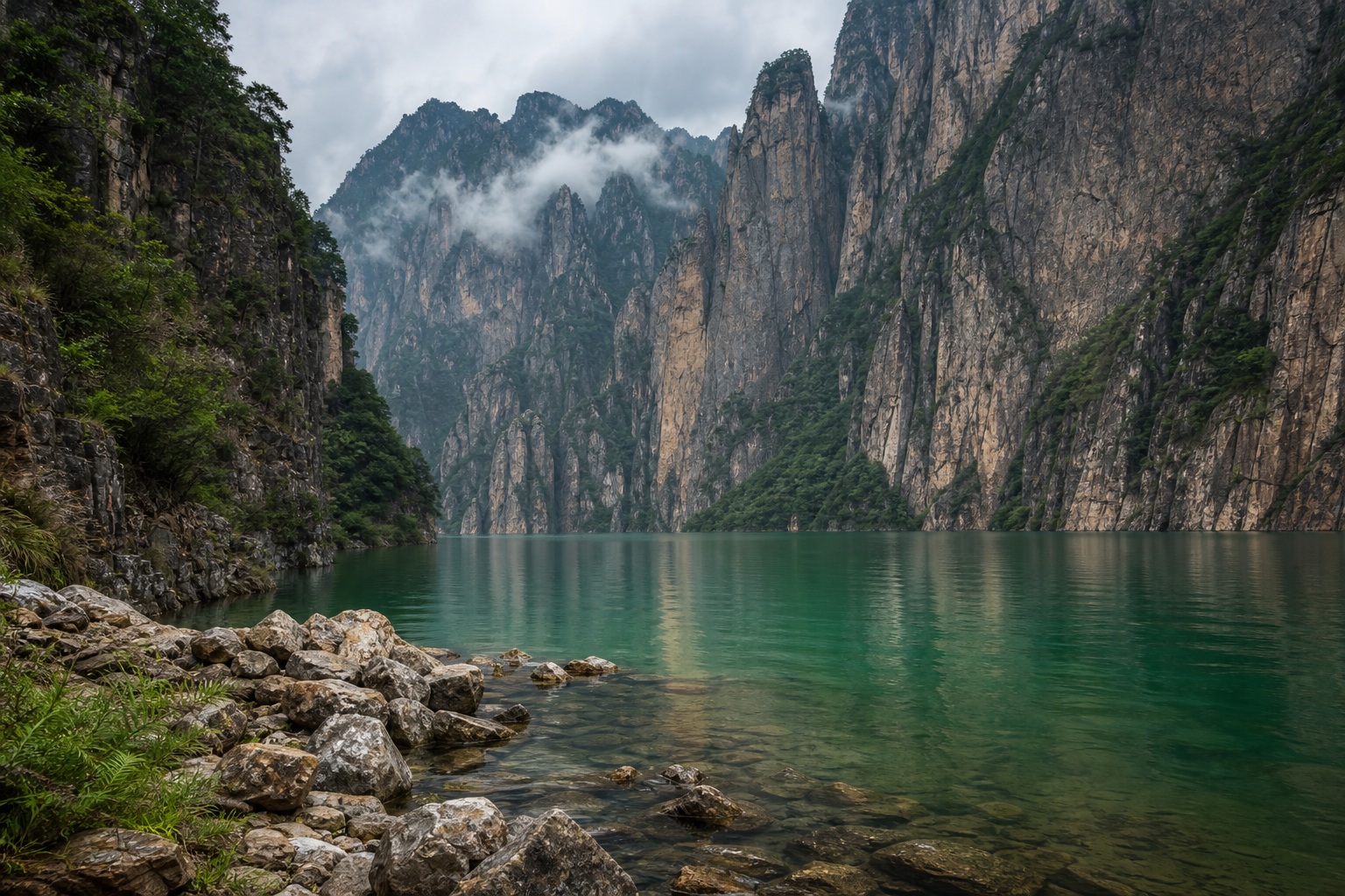 Preview for Mountain Lake Background Stock Image