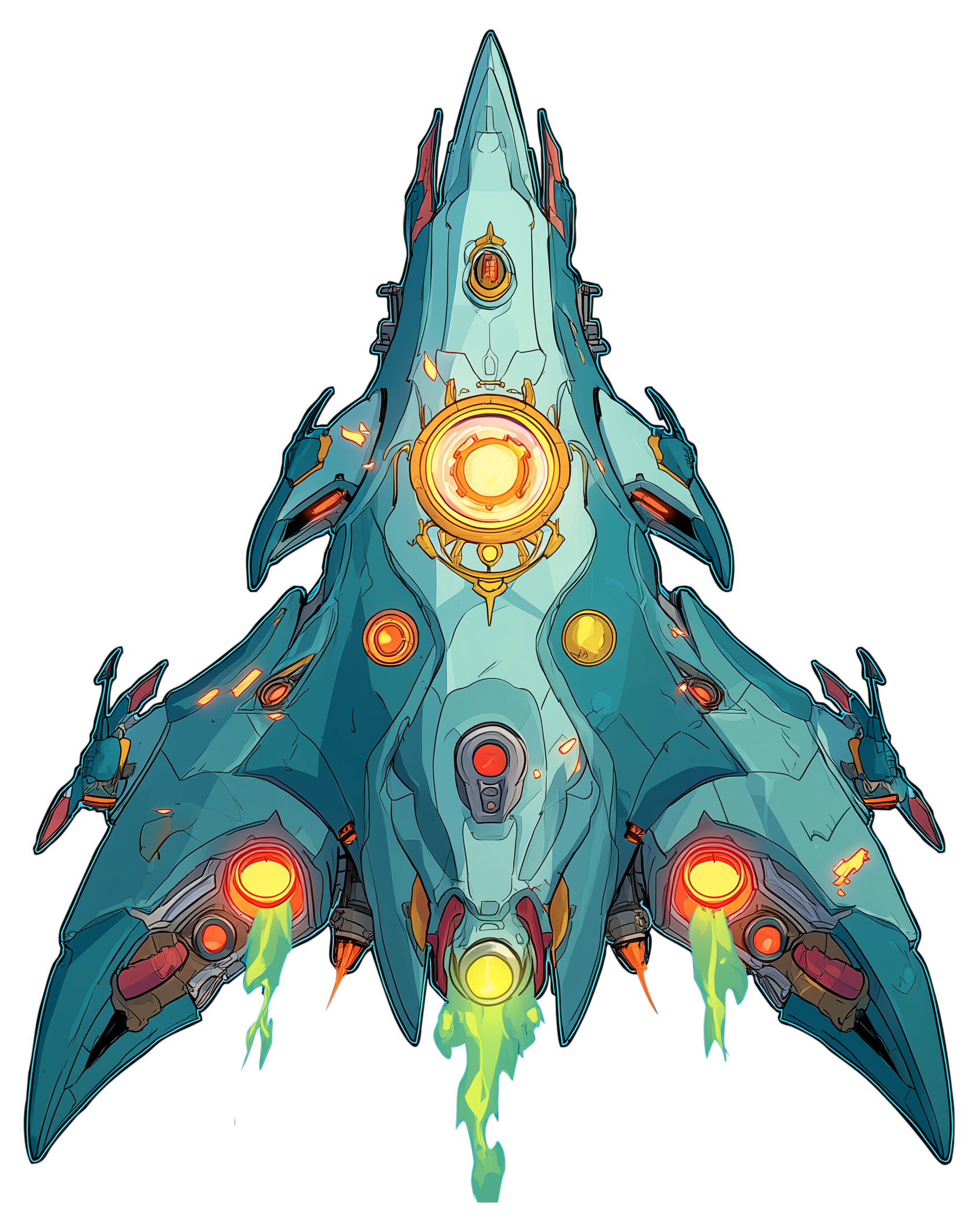 Preview for Futuristic-spacecraft-illustration-spaceship-sticker-726da