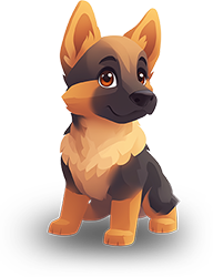 Preview for Cartoon-german-shepherd-dog-animal-sticker-c9995