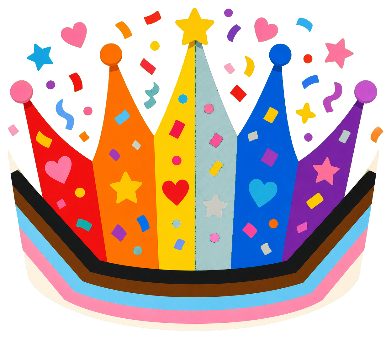 Preview for Pride Confetti Crown Sticker