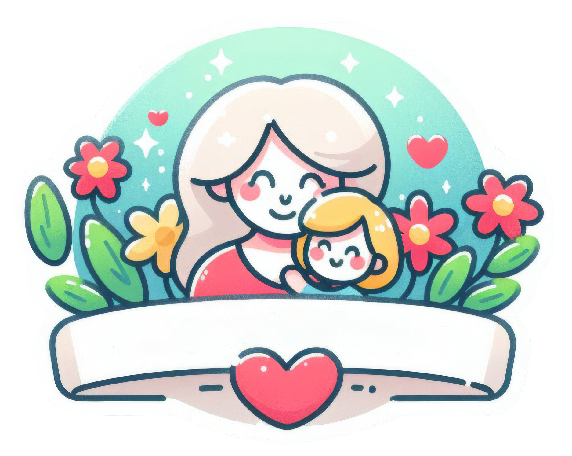 Preview for Mother-child-illustration-template-mothers-day-sticker-0baab