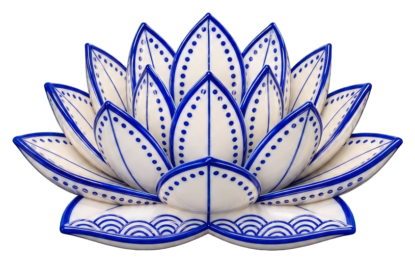 Preview for Blue White Ceramic Lotus Flower Sticker