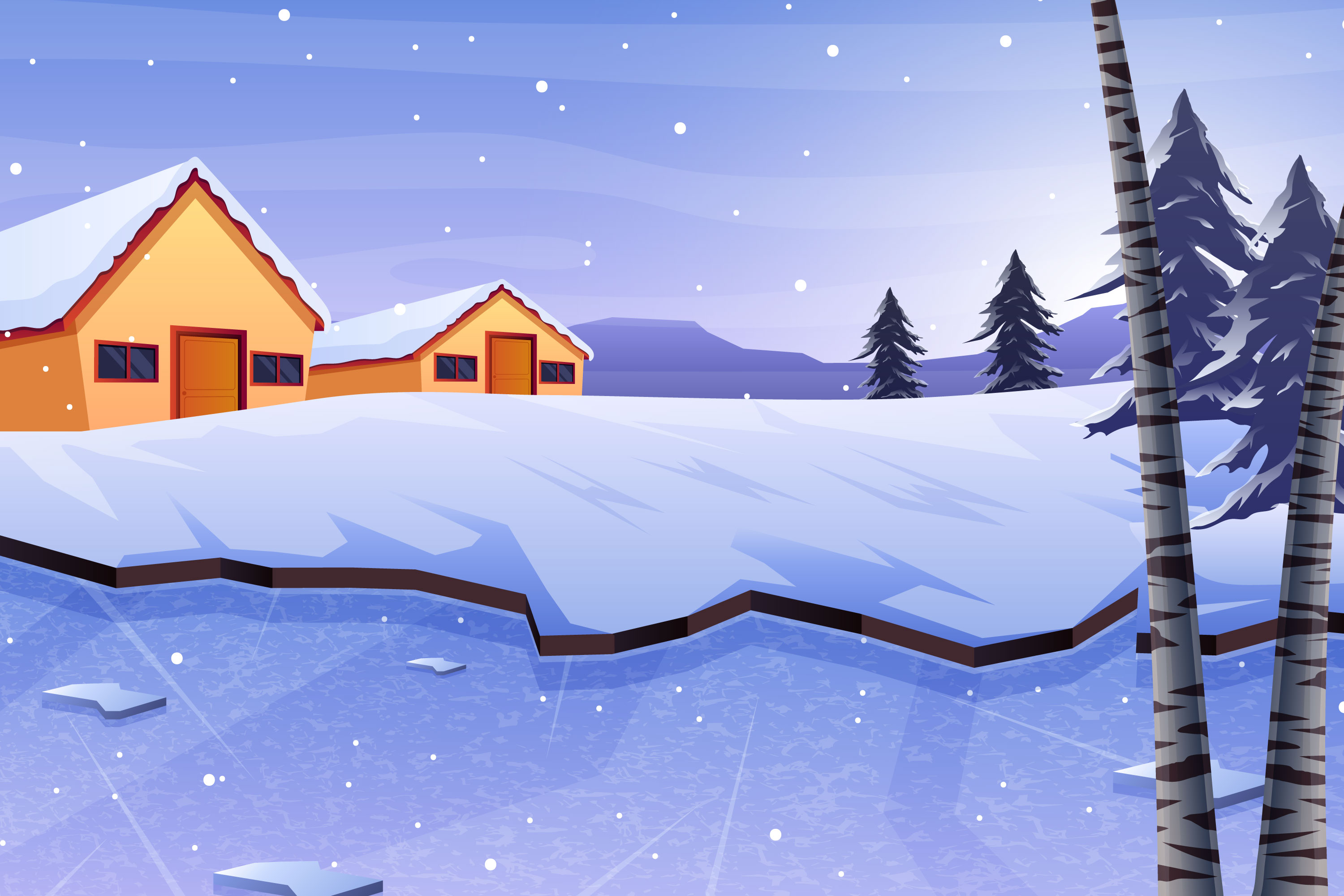 Preview for Winter-landscape-houses-background-d4312