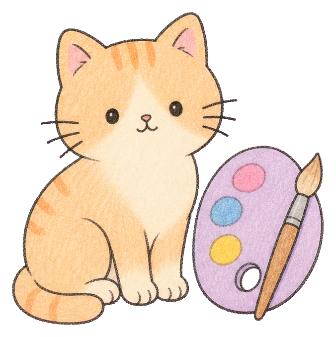 Preview for Cat With Paint Palette Sticker