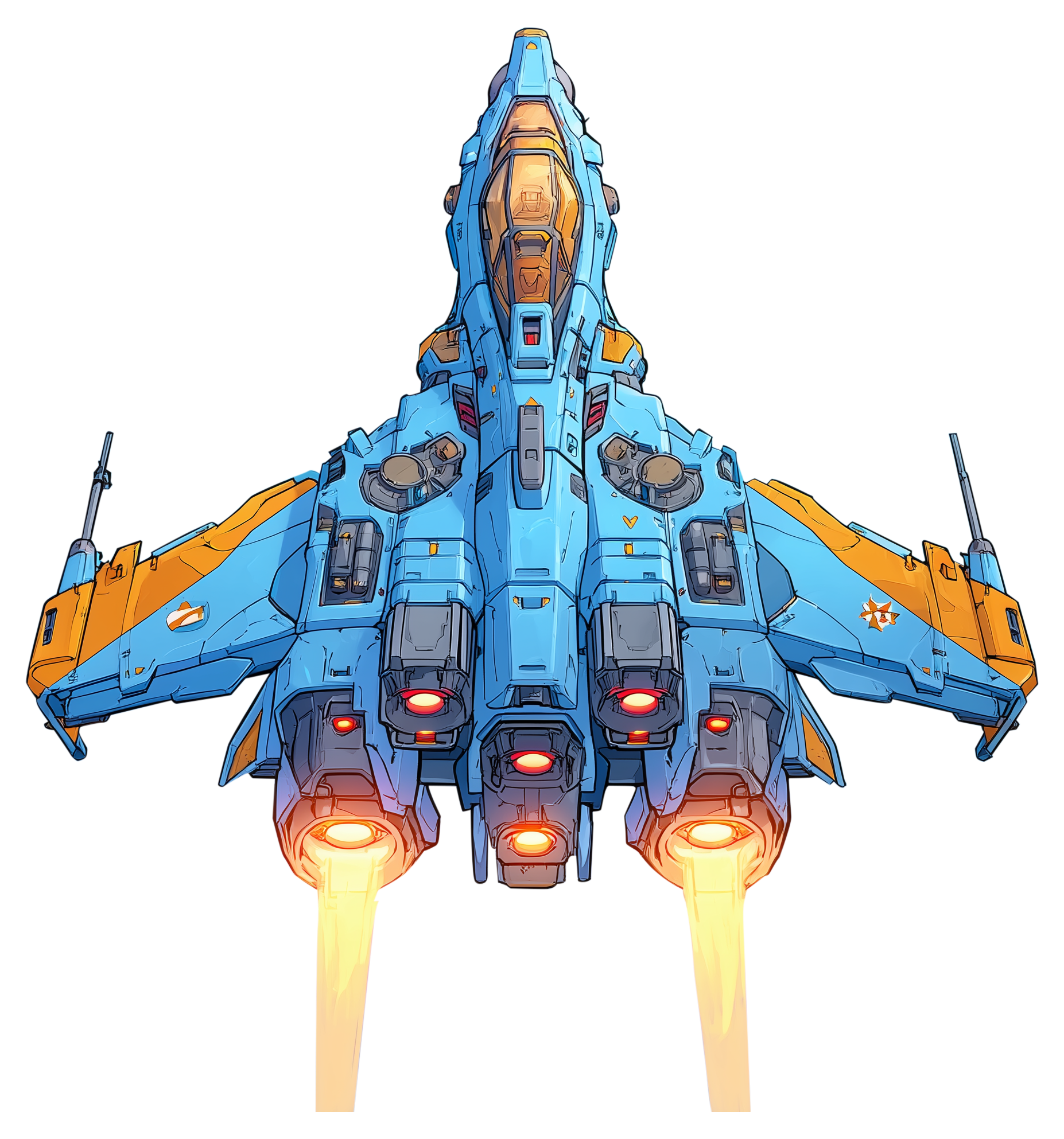 Preview for Futuristic-cartoon-fighter-jet-spaceship-sticker-fe487