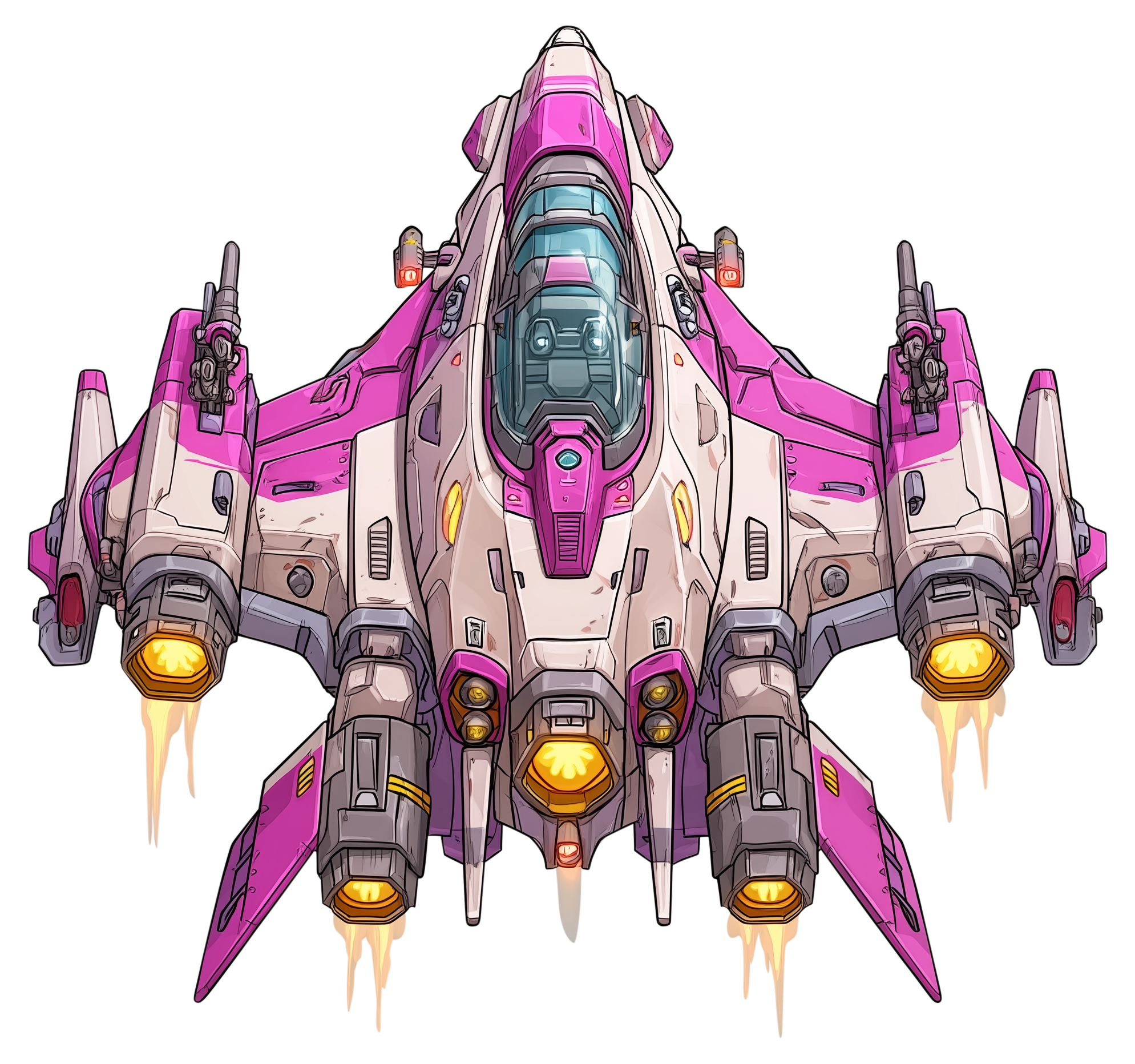 Preview for Futuristic-spaceship-design-sticker-3a0b8