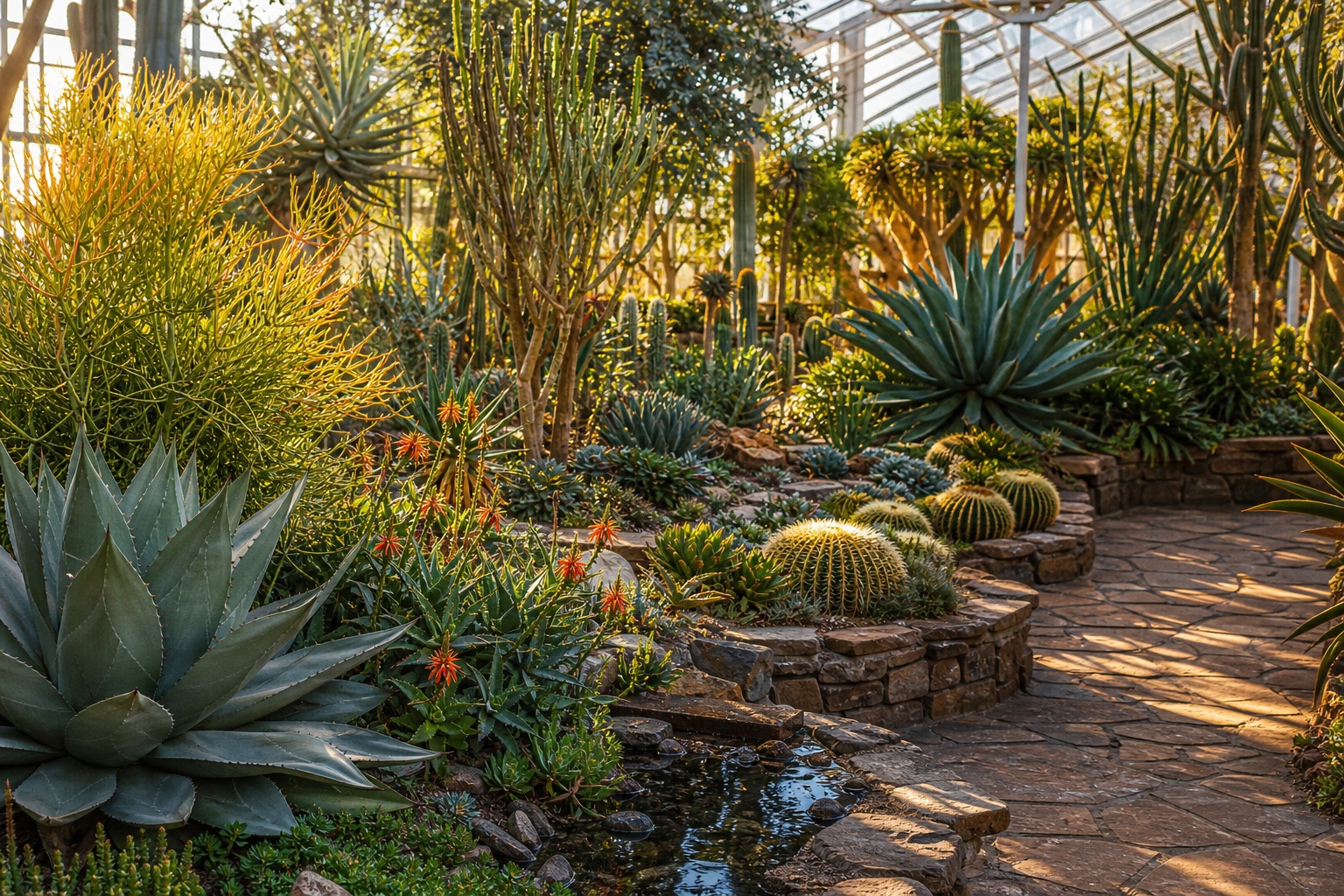 Preview for Late Afternoon Succulent Garden Background
