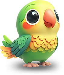 Preview for Cartoon-parrot-illustration-animal-sticker-9dada