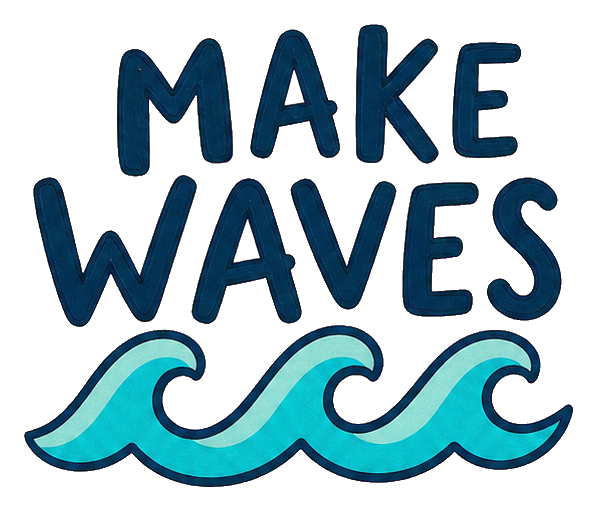 Preview for Make Waves Blue Waves Sticker