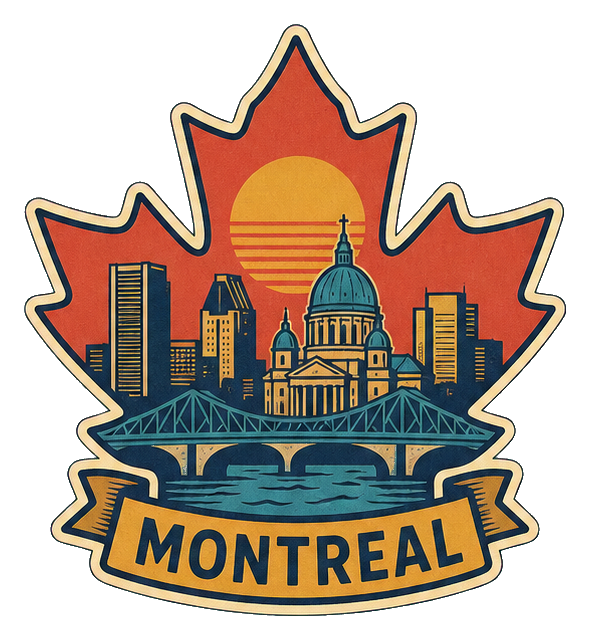 Preview for Maple Sun Montreal Retro Sticker