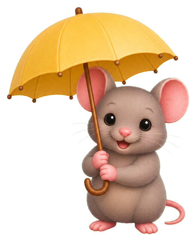 Preview for Mouse With Umbrella Sticker