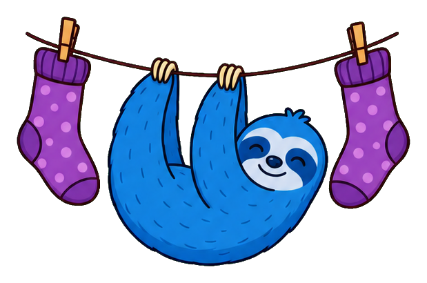 Preview for Sloth Laundry Line Sticker Graphic