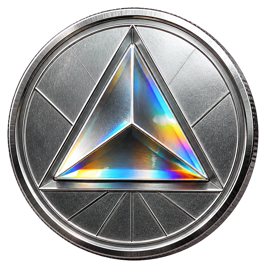 Preview for Holographic Chrome Coin Sticker