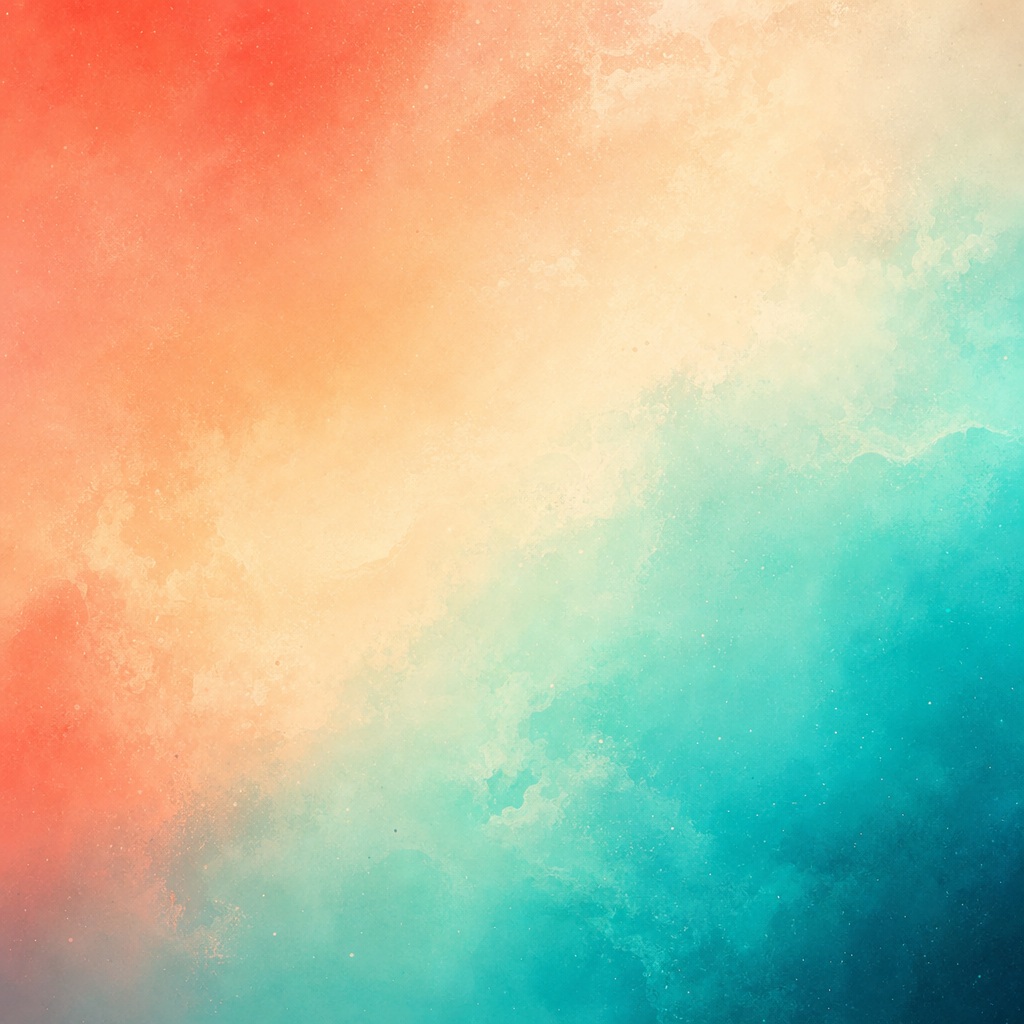 Soft coral and turquoise abstract gradient with a glowing blended texture