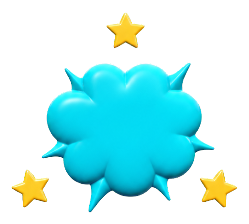 Preview for Comic Cloud Burst Sticker
