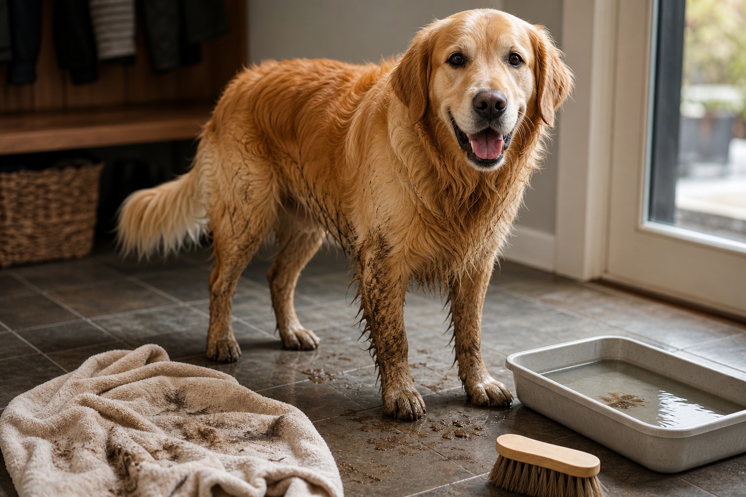 Preview for Golden Retriever Mudroom Background