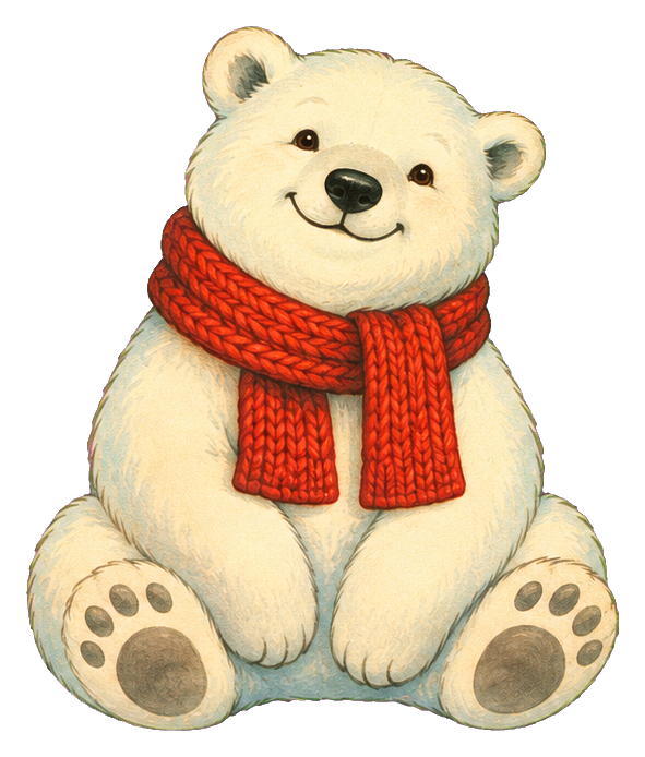 Preview for Polar Bear In A Red Scarf