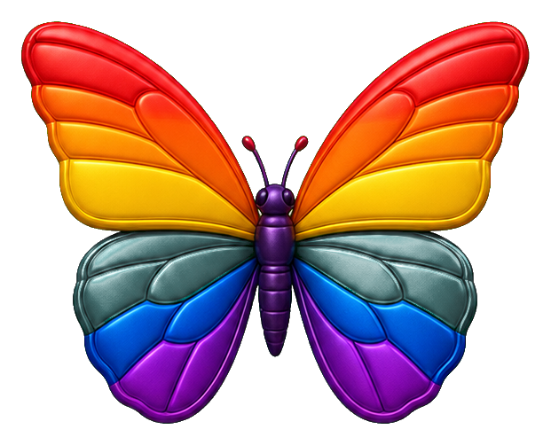 Preview for Rainbow Butterfly Pride Sticker